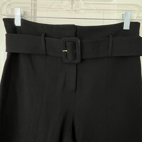 Theory Black Cigarette Camogie High Rise Belted Pants Size 6 Chic Elegant - Picture 5 of 12